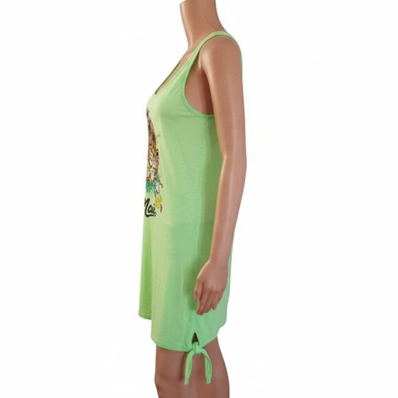 BaBa Swimsuit Cover Up Hawaii Maui Beach Neon Green Womens Size Large USA NEW - Picture 3 of 6